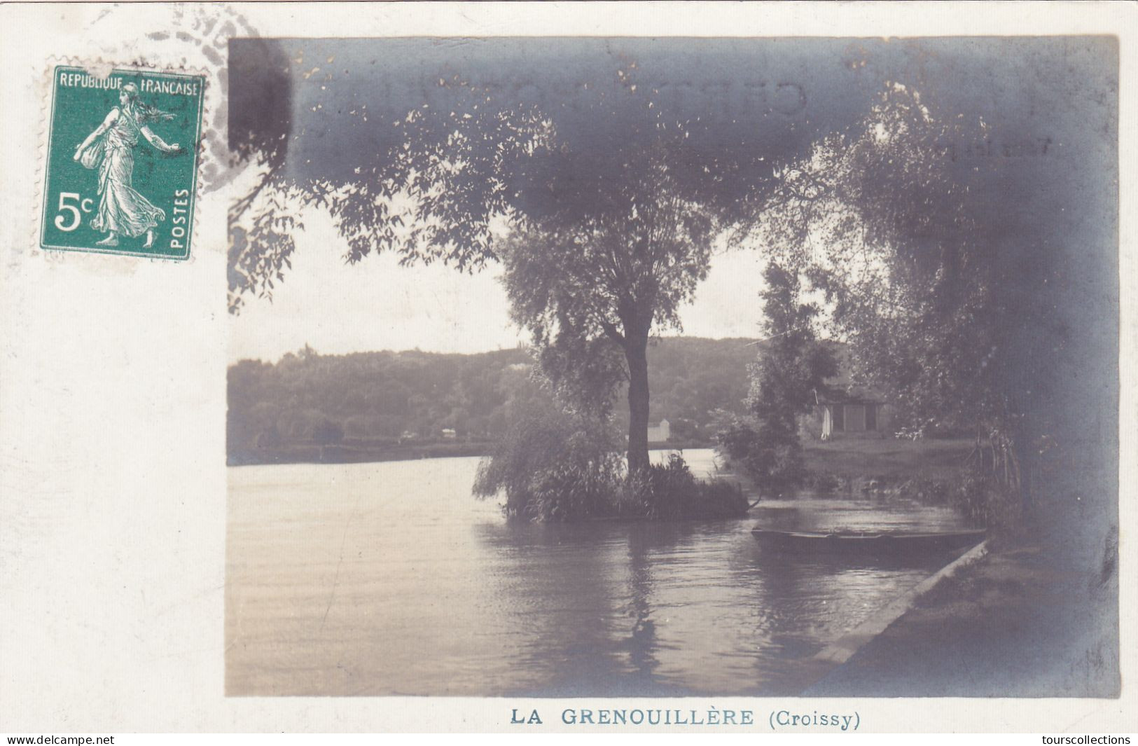 CPA 78 @ CROISSY CHATOU - LA GRENOUILLERE En 1908 - Carte Photo Rare En Bon état ! - Croissy-sur-Seine