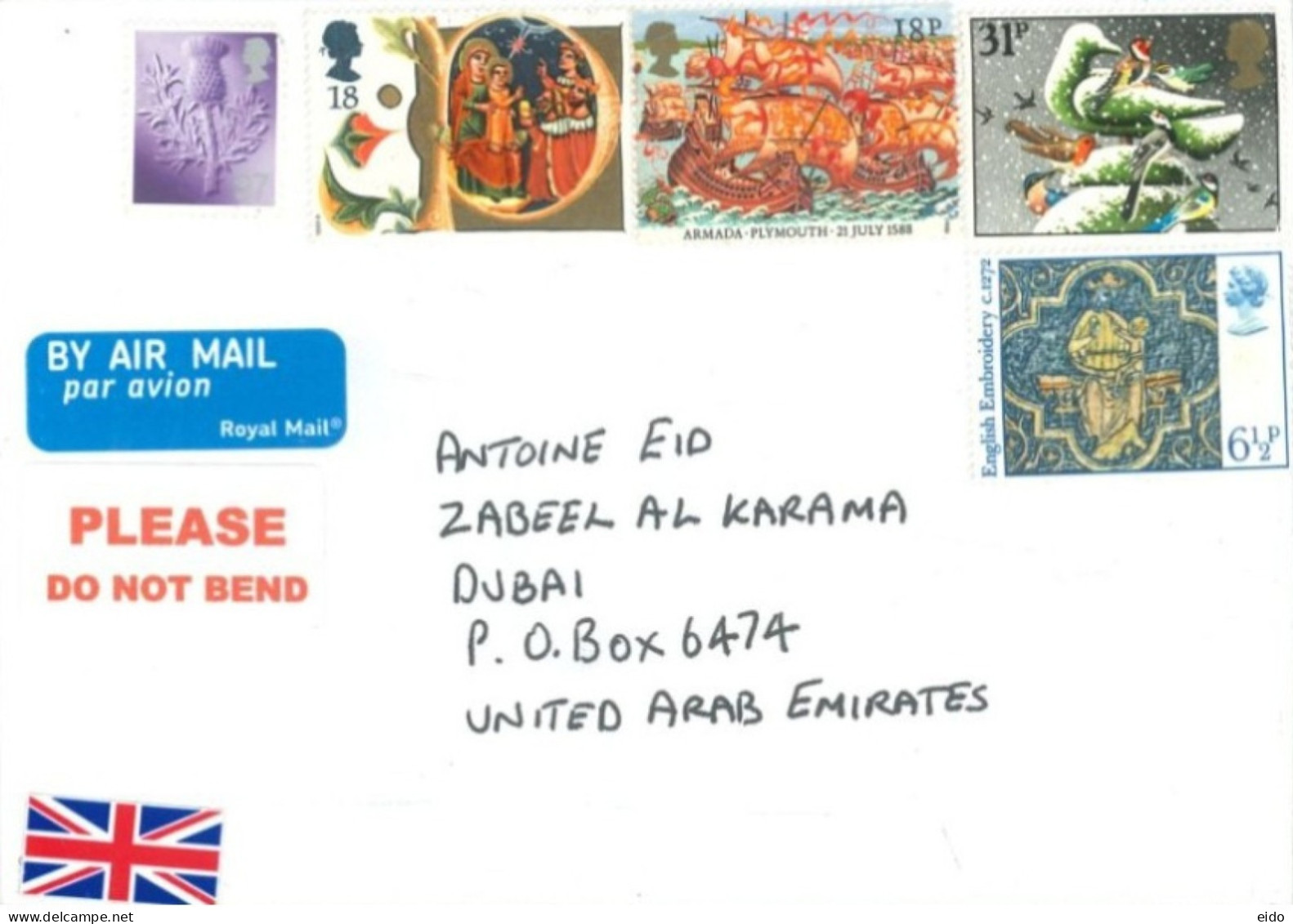 GREAT BRITIAN : 2020, STAMPS COVER TO DUBAI - Covers & Documents
