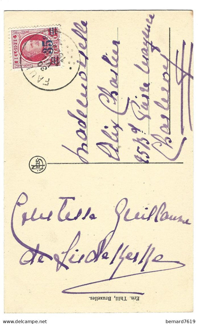 Belgique     -  Faulx -  Chateau  D'arville - Carte Signee Comtesse Guillaume  De... A Dechiffrer - Gesves