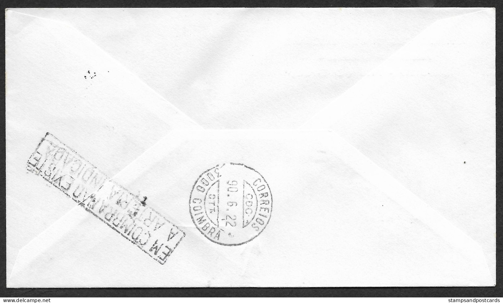 Portugal Lettre Retourné Coimbra 1990 Cachet Commemoratif Musée Art Ancienne Ancient Art Museum Event Pmk Returned Cover - Postal Logo & Postmarks
