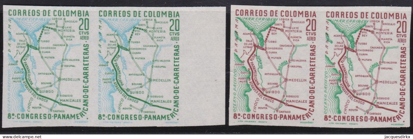 Colombia      .   2  Paires   .    **         .    MNH - Colombia