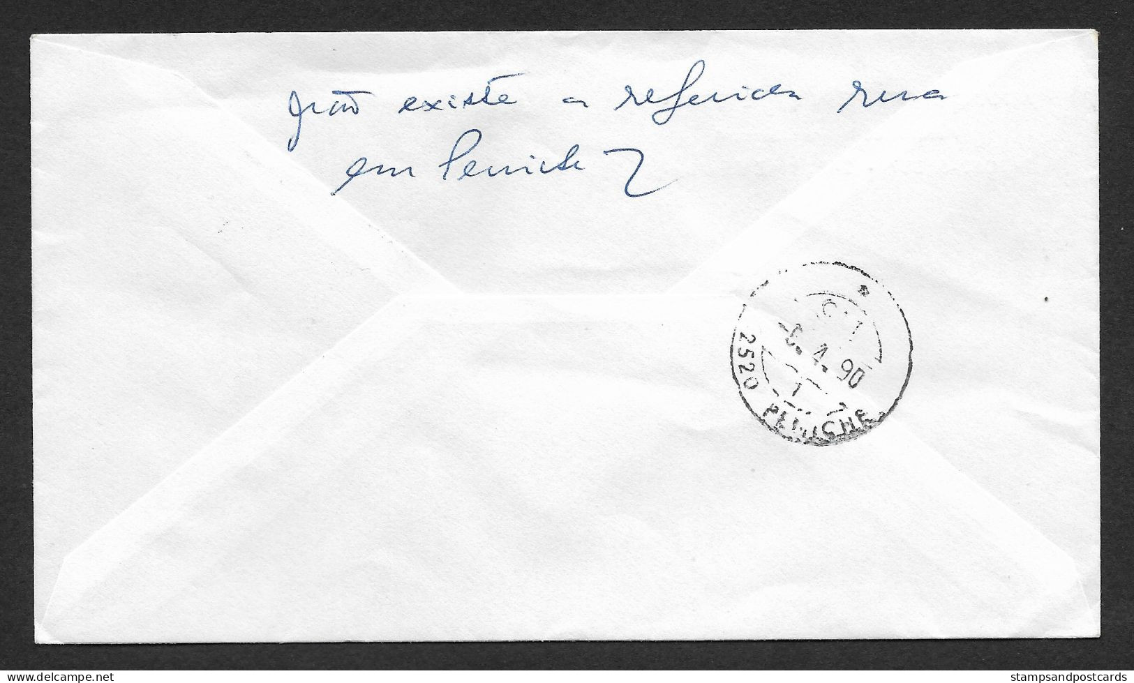 Portugal Lettre Retourné 1990 Cachet Commemoratif  Academia De Santo Amaro Stamp Expo Event Pmk Returned Cover - Maschinenstempel (Werbestempel)
