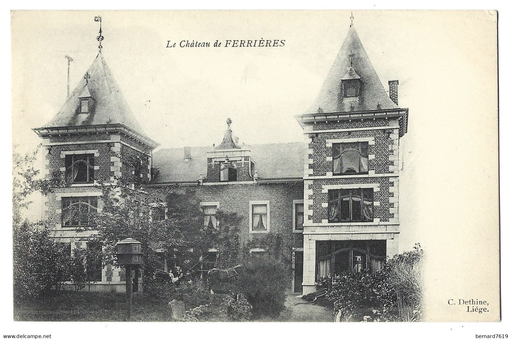 Belgique     -  Ferrieres -  Le Chateau De Ferrieres  Verso Signature   Baron  ...  A Traduire - Ferrieres