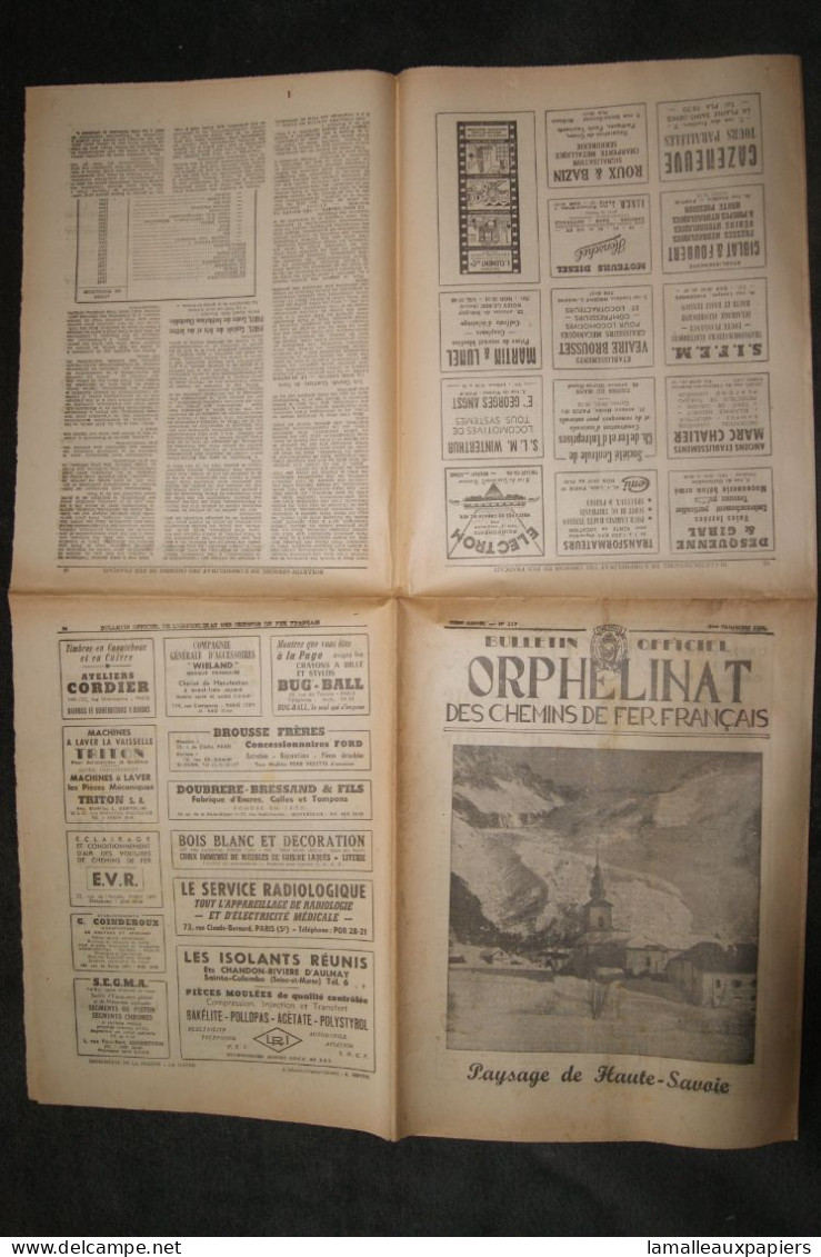 B.O Orphelinat Des Chemins De Fer Français 1954 - Ferrocarril & Tranvías