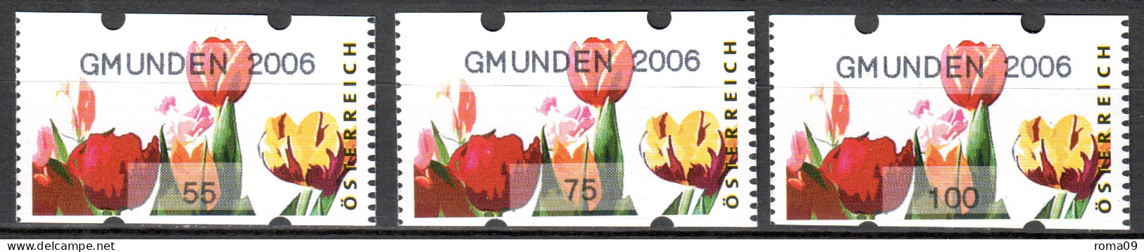 MiNr. 3x (55, 75, 100) ATM 7 A, Eindruck: „GMUNDEN 2006“; Postfrisch (**) - Machine Labels [ATM]