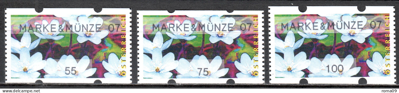 MiNr. 3x (55, 75, 100) ATM 7 E, Eindruck: „MARKE&MÜNZE 07“; Postfrisch (**) - Timbres De Distributeurs [ATM]