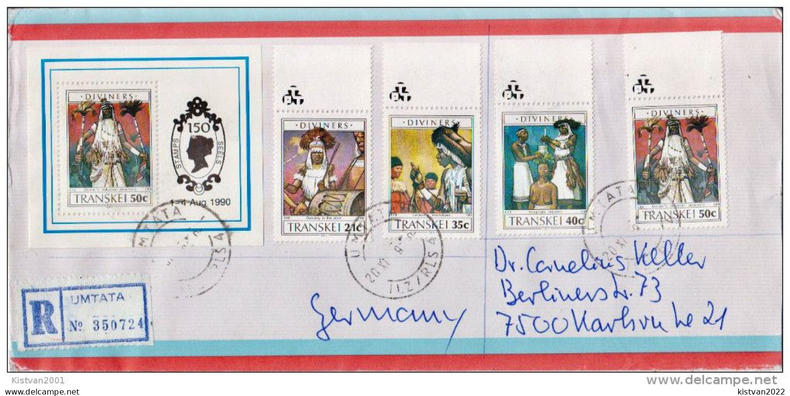 Postal History Cover: Transkei R Cover With Diviners Set And SS - Autres & Non Classés