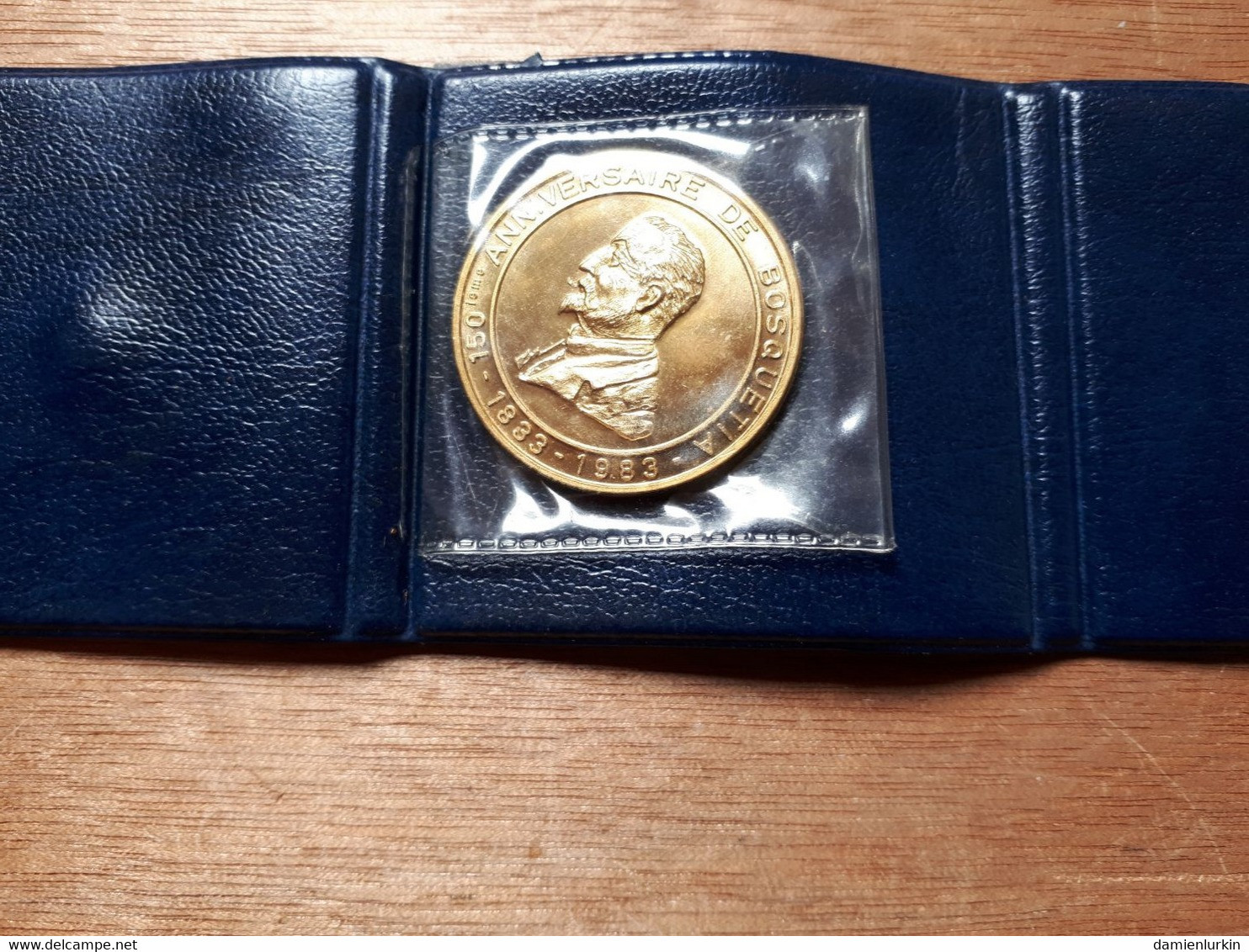 BELGIQUE FRAMERIES-MONS MEDAILLE BOSQUETIA (JOSEPH DUFRANE) COULEUR OR DANS SON ETUI ORIGINAL BLEU - Firma's