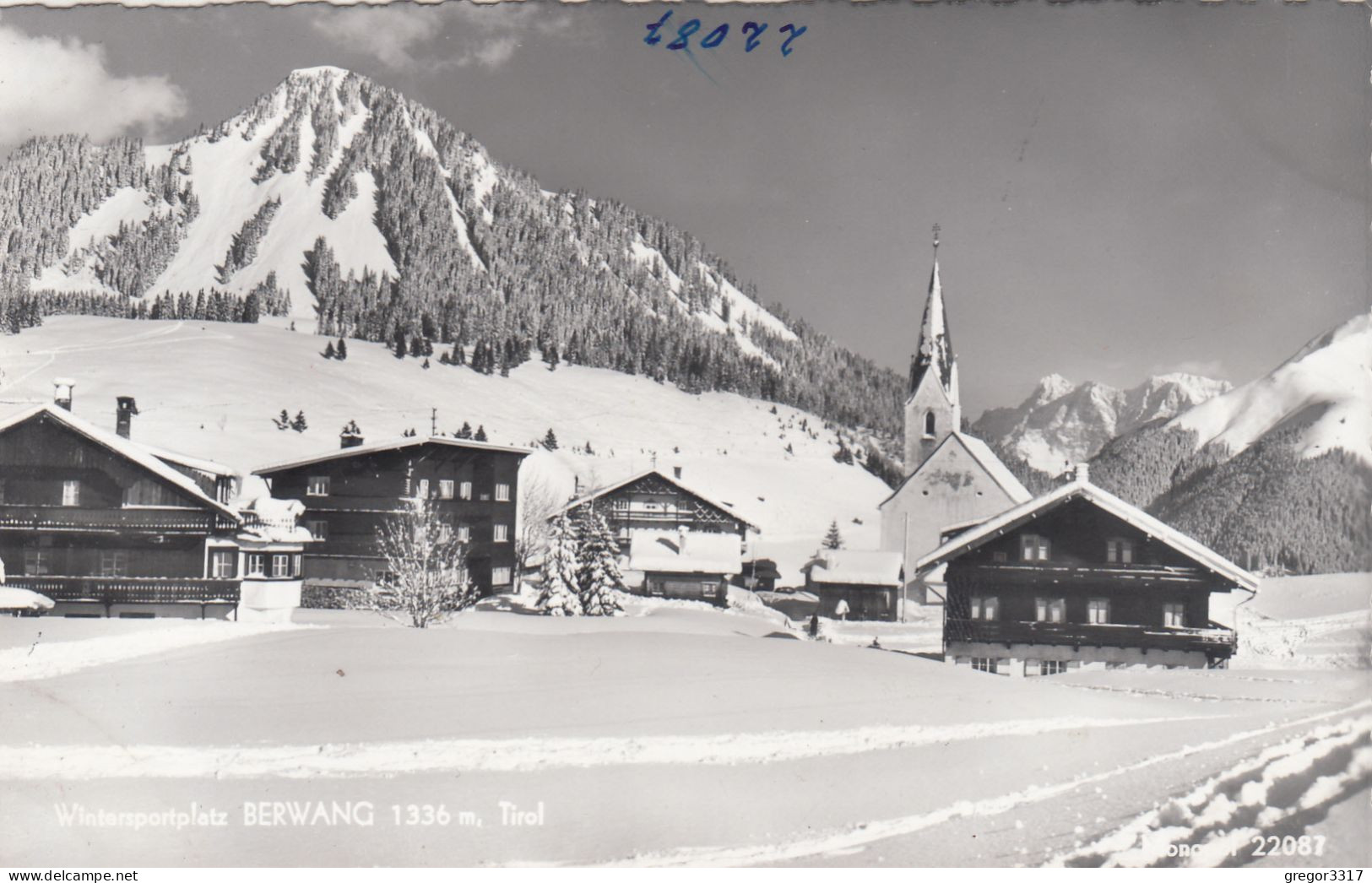 D8796) Wintersportplatz BERWANG - Tirol - Tief Verschneite Häuser U. Kirche ALT ! - Berwang