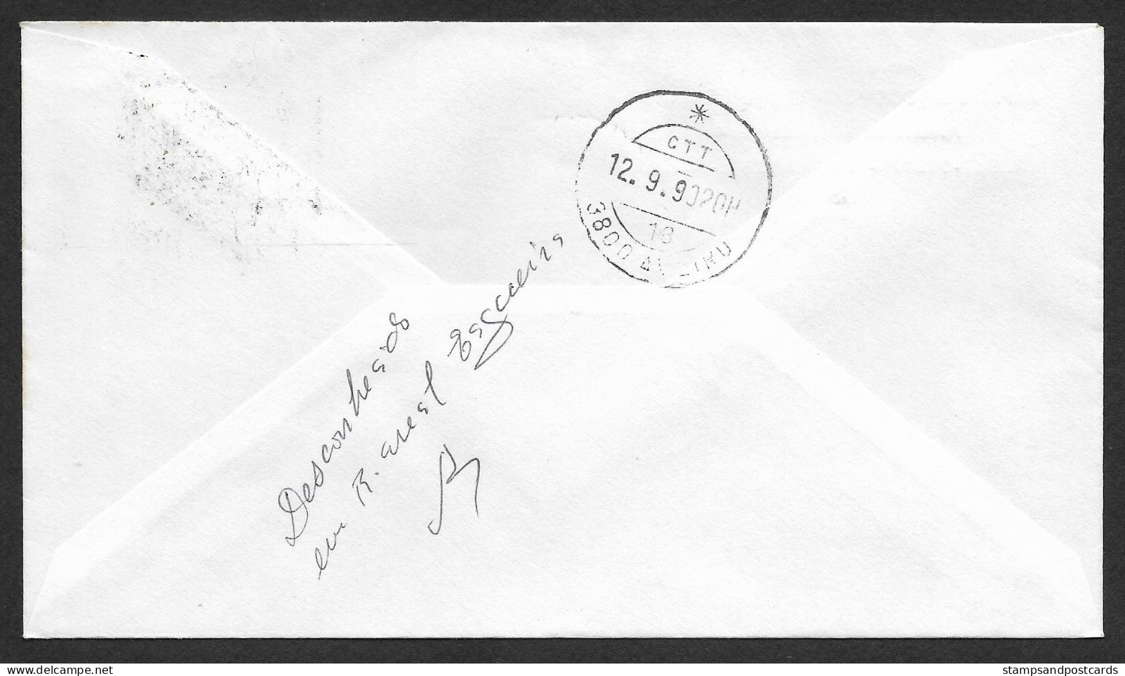 Portugal Flamme 100 Ans Coliseu Dos Recreios De Lisboa 1990 Lettre Retourné Returned Cover Mechanical Postmark - Annullamenti Meccanici (pubblicitari)