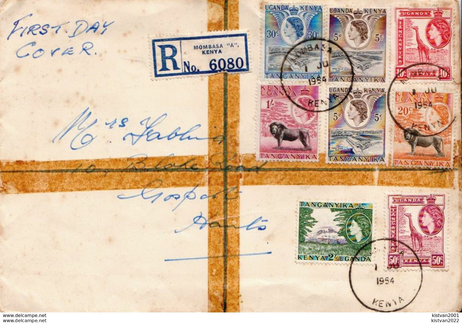 Postal History Cover: K.U.T. Cover From 1954 - Kenya, Uganda & Tanganyika