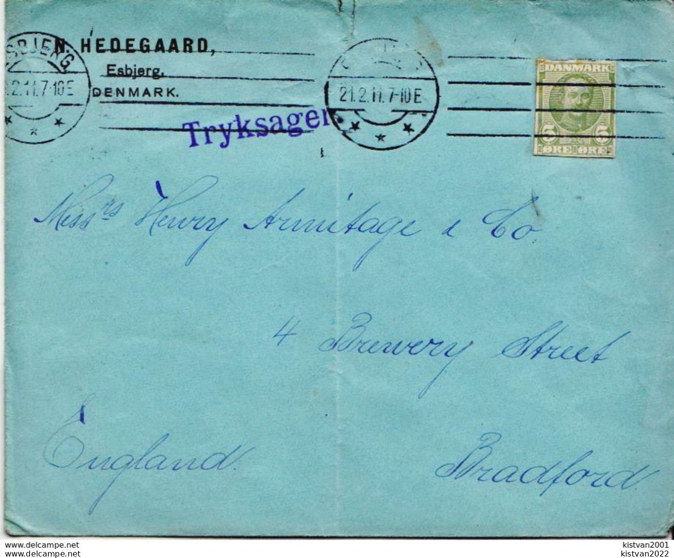 Postal History Cover: Denmark Cover Sent To England With Stamp Cut From Postal Stationery, Interesting! - Briefe U. Dokumente