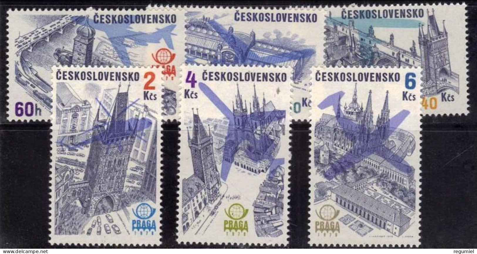 Checoslovaquia Aereo 72/77 ** MNH. 1976 - Poste Aérienne