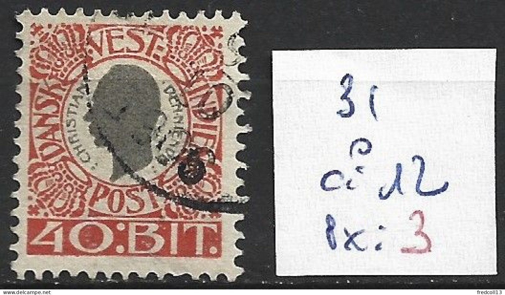 ANTILLES DANOISES 31 Oblitéré Côte 12 € - Danemark (Antilles)