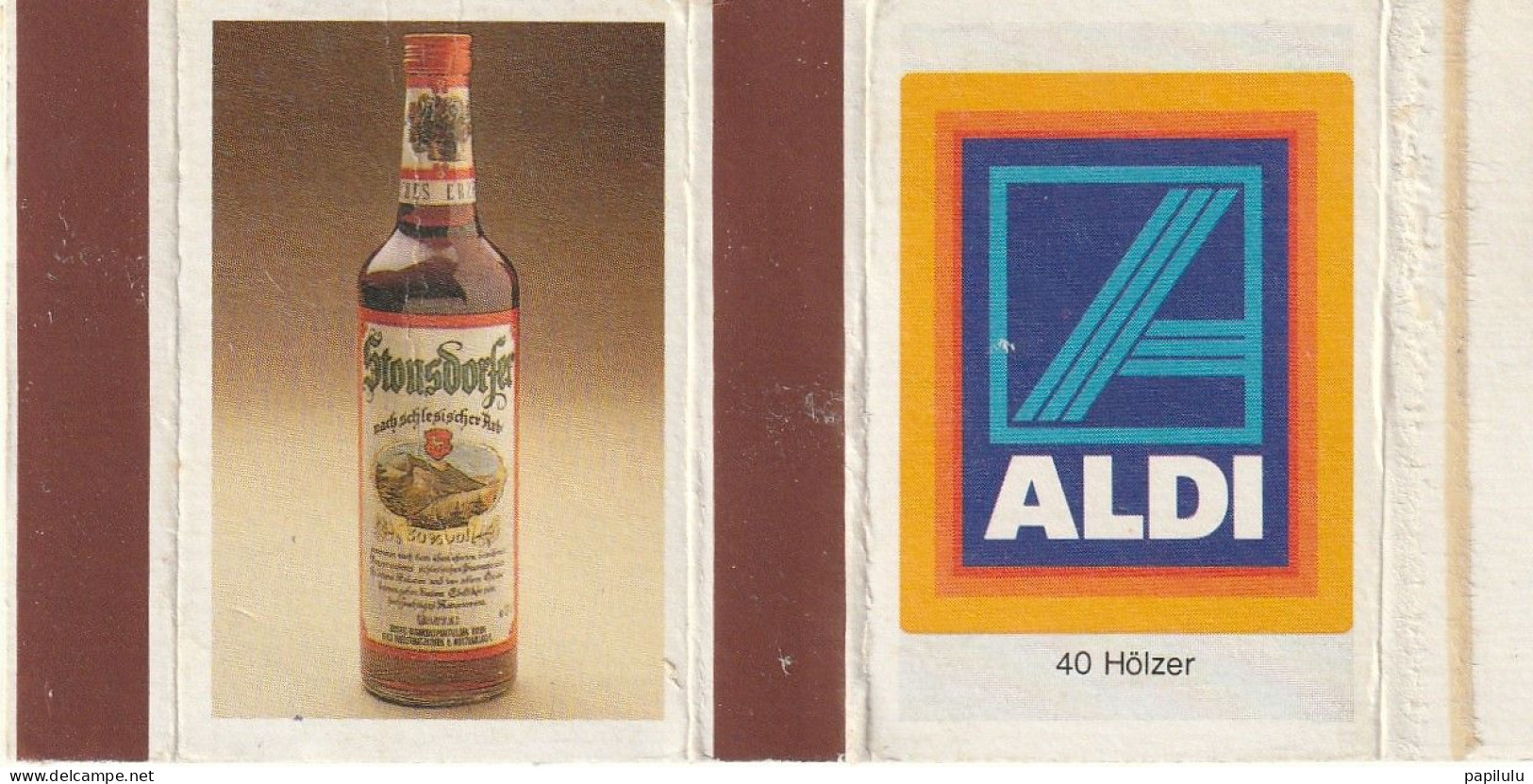 BOITES D'ALLUMETTES 862 : Allemagne : ALDI : Pub Wiski ? ( Alcool ) - Zündholzschachteletiketten