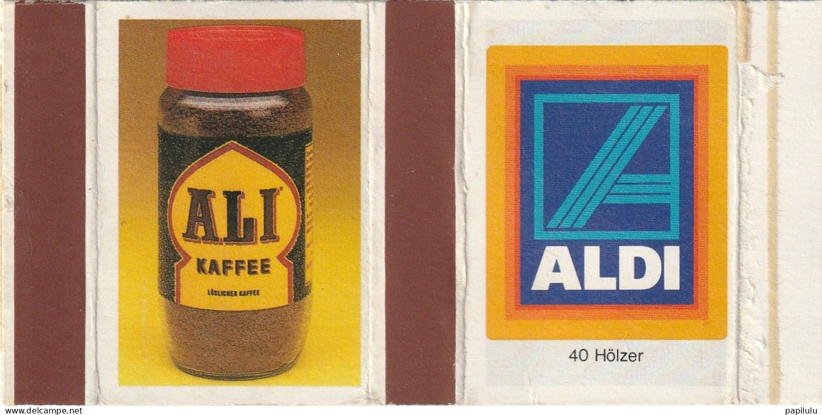 BOITES D'ALLUMETTES 864 : Allemagne : ALDI : Pub Ali Kaffée ( Café ) - Zündholzschachteletiketten