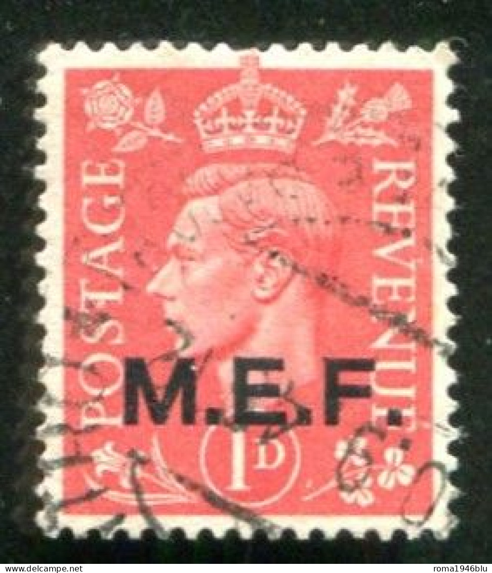 MEF 1942  1 P. ROSSO SASSONE N .1 USATO - Occ. Britanique MEF