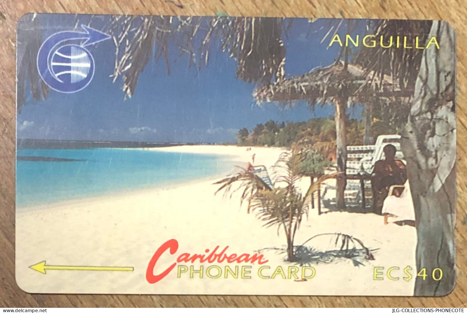 ANGUILLA PLAGE EC$ 40 CARIBBEAN  CABLE & WIRELESS SCHEDA PREPAID PREPAYÉE TELECARTE TELEFONKARTE PHONECARD CALLING CARD - Anguilla