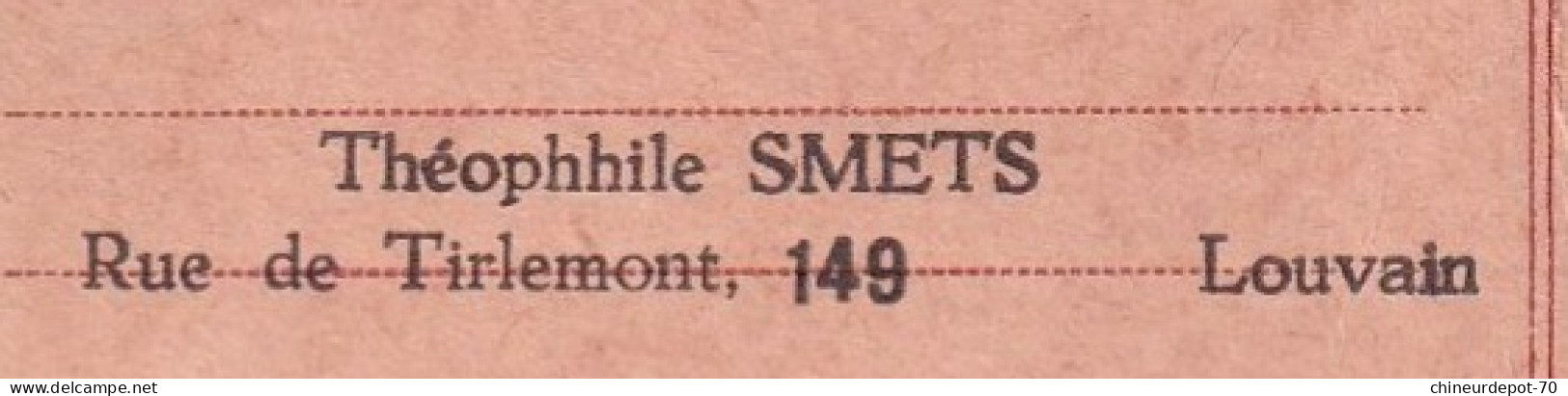 Fiscaux Théophhile Smets Louvain Leuven 1937 1K - Documenten