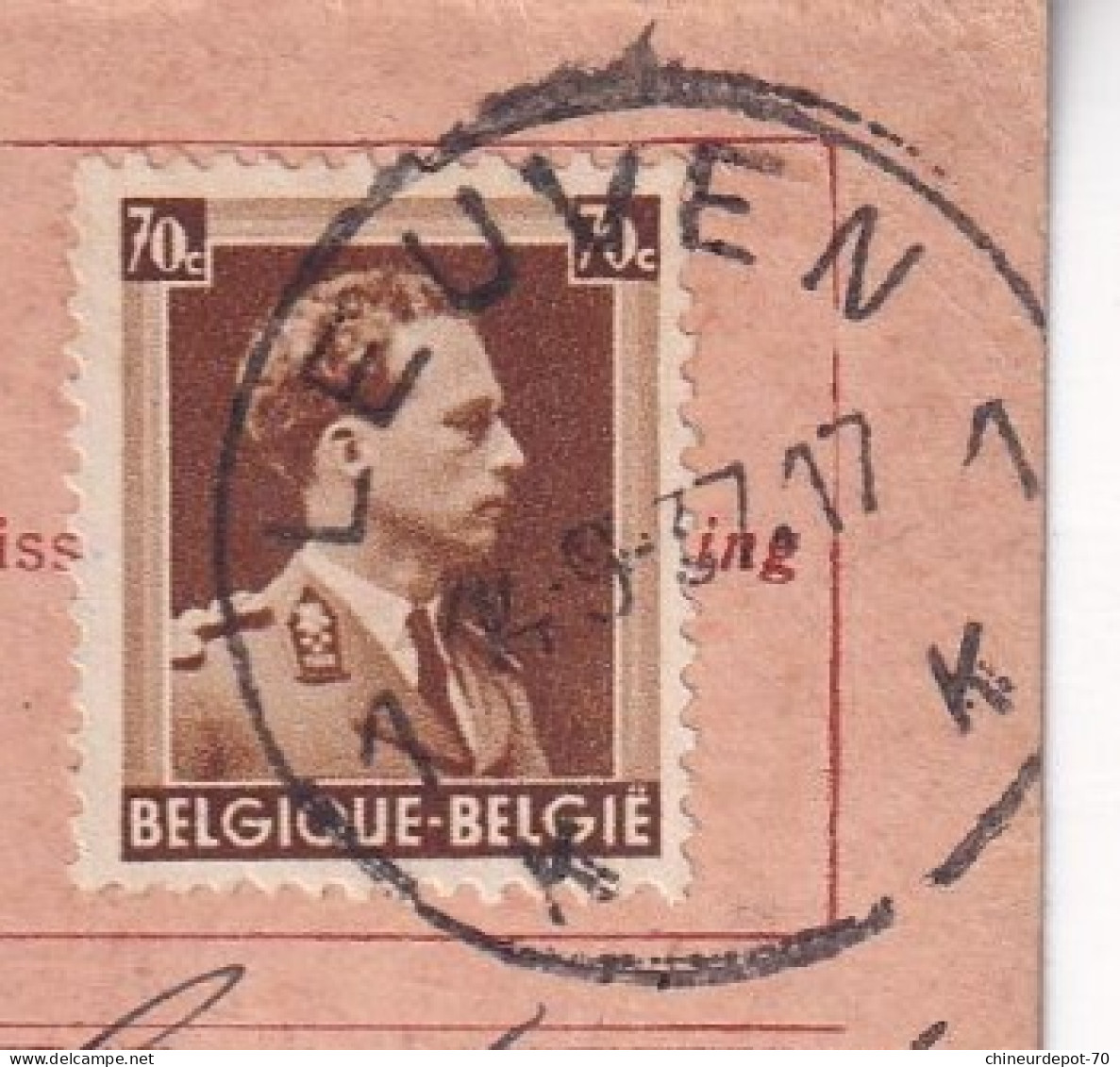 Fiscaux Théophhile Smets Louvain Leuven 1937 1K - Documentos