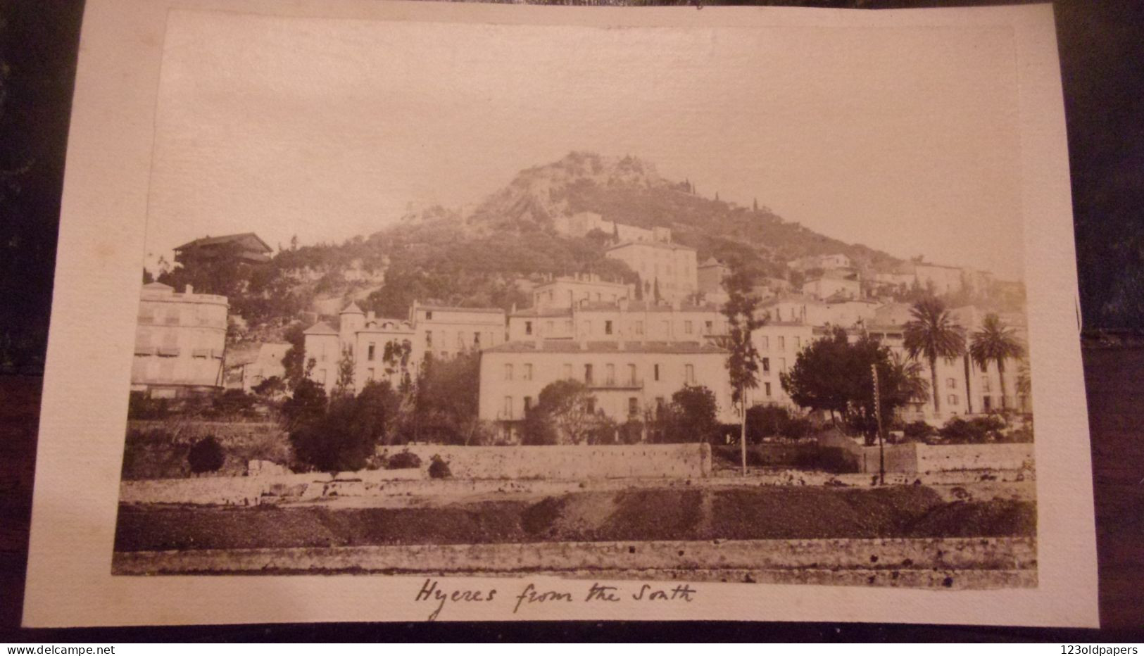 XIX EME PHOTO HYERES VAR  VERS 1880 FROM THE SOUTH VUE  PRISE SUD - Antiche (ante 1900)