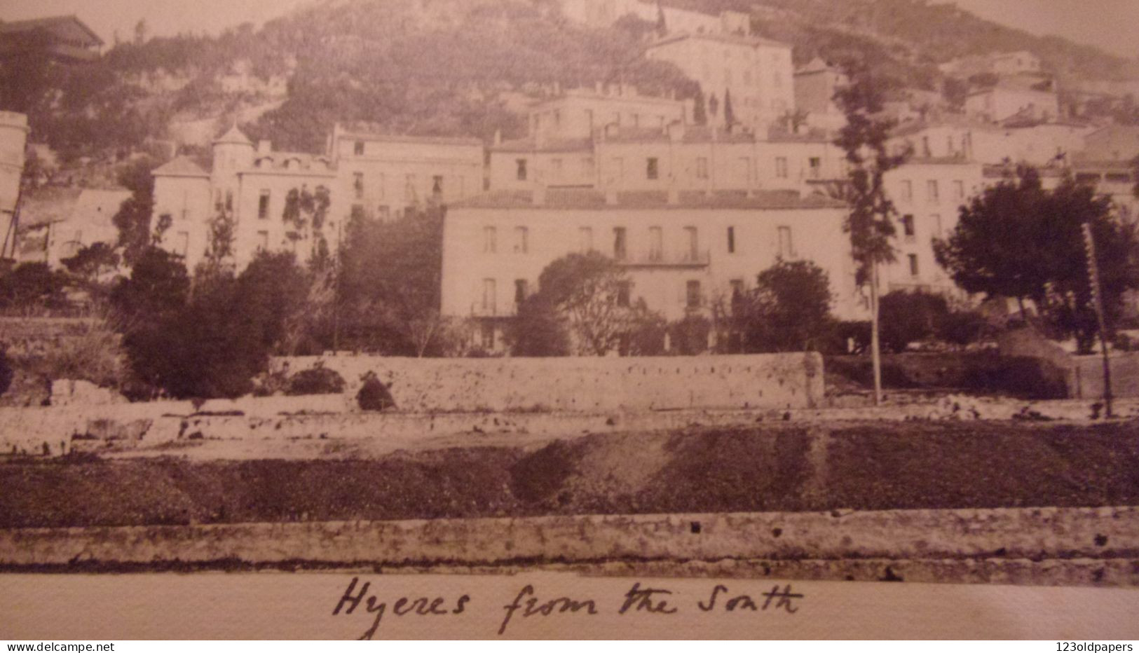 XIX EME PHOTO HYERES VAR  VERS 1880 FROM THE SOUTH VUE  PRISE SUD - Anciennes (Av. 1900)