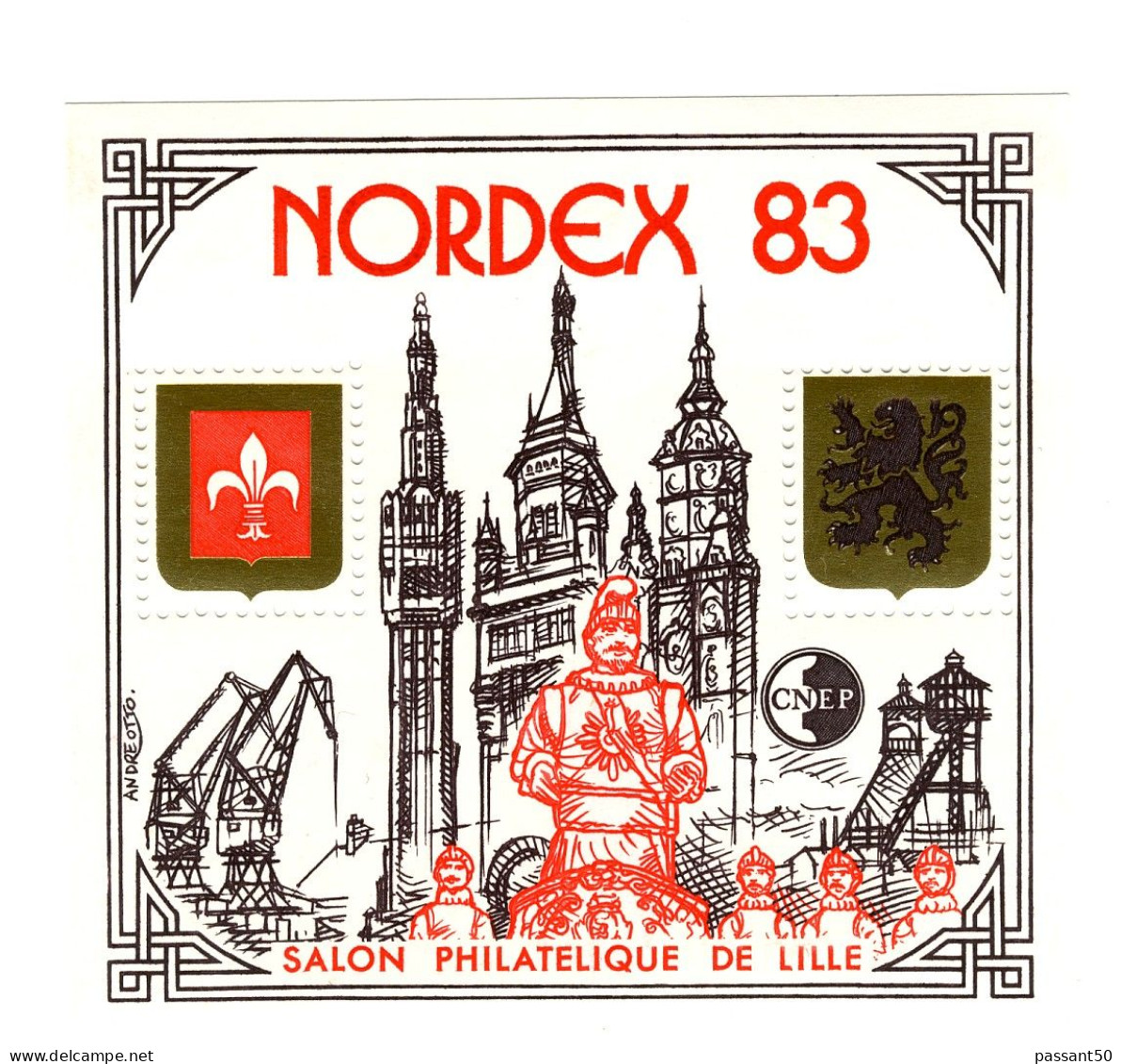 Bloc CNEP N° 4A : Nordex 1983 ( Clocher Long Avec Croix ) . Voir Le Scan . Cote YT : 9 € , Maury : 10 € . - CNEP