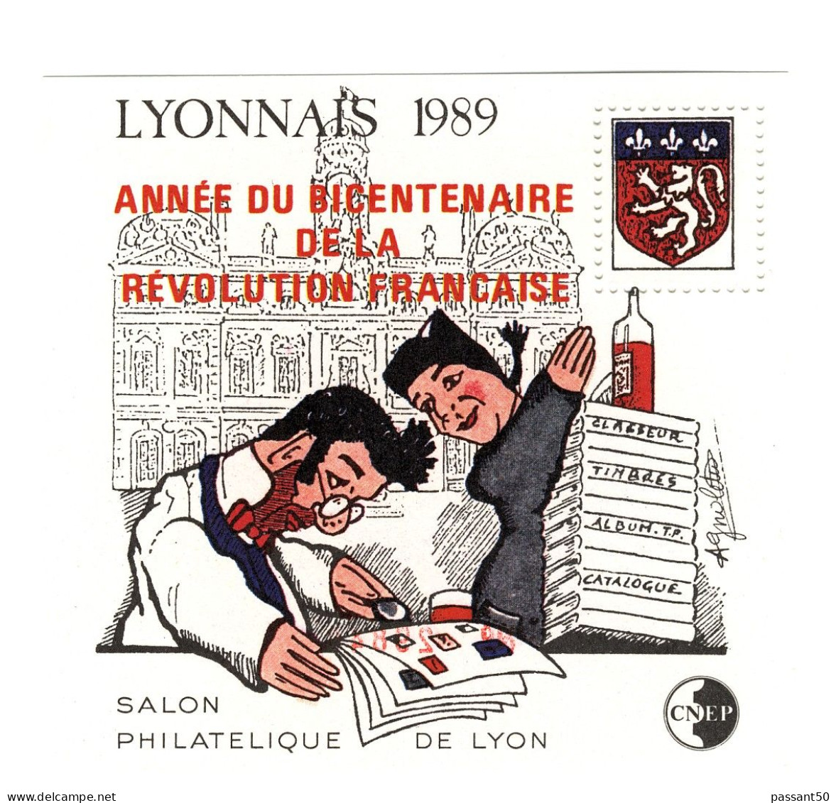 Bloc CNEP N° 11 : Lyonnais 1989 Avec Surcharge Bicentenaire. Voir Le Scan. Cote YT : 60 € , Maury : 55 €. - CNEP