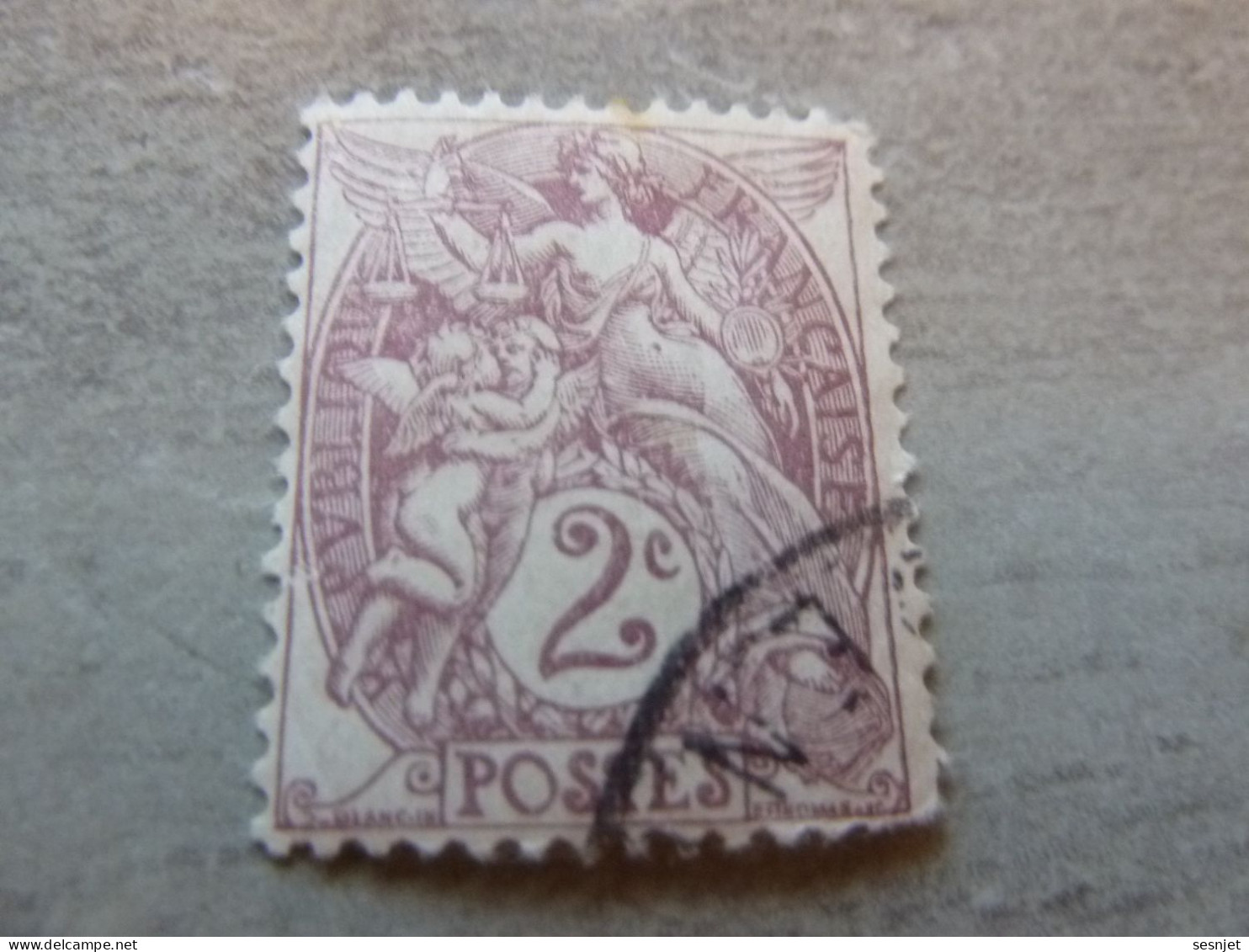 Type Blanc - 2c - Yt 108 - Brun-lilas - Oblitéré - Année 1900 - - 1900-29 Blanc