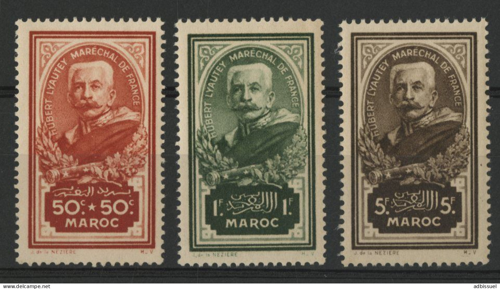 MAROC N° 150 à 152 Cote 116 € Neufs Sans Charnière ** (MNH) Maréchal LYAUTEY TB - Ungebraucht