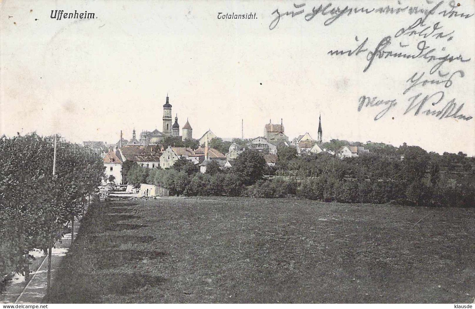 Uffenheim - Totalansicht Gel.1911 - Bad Windsheim