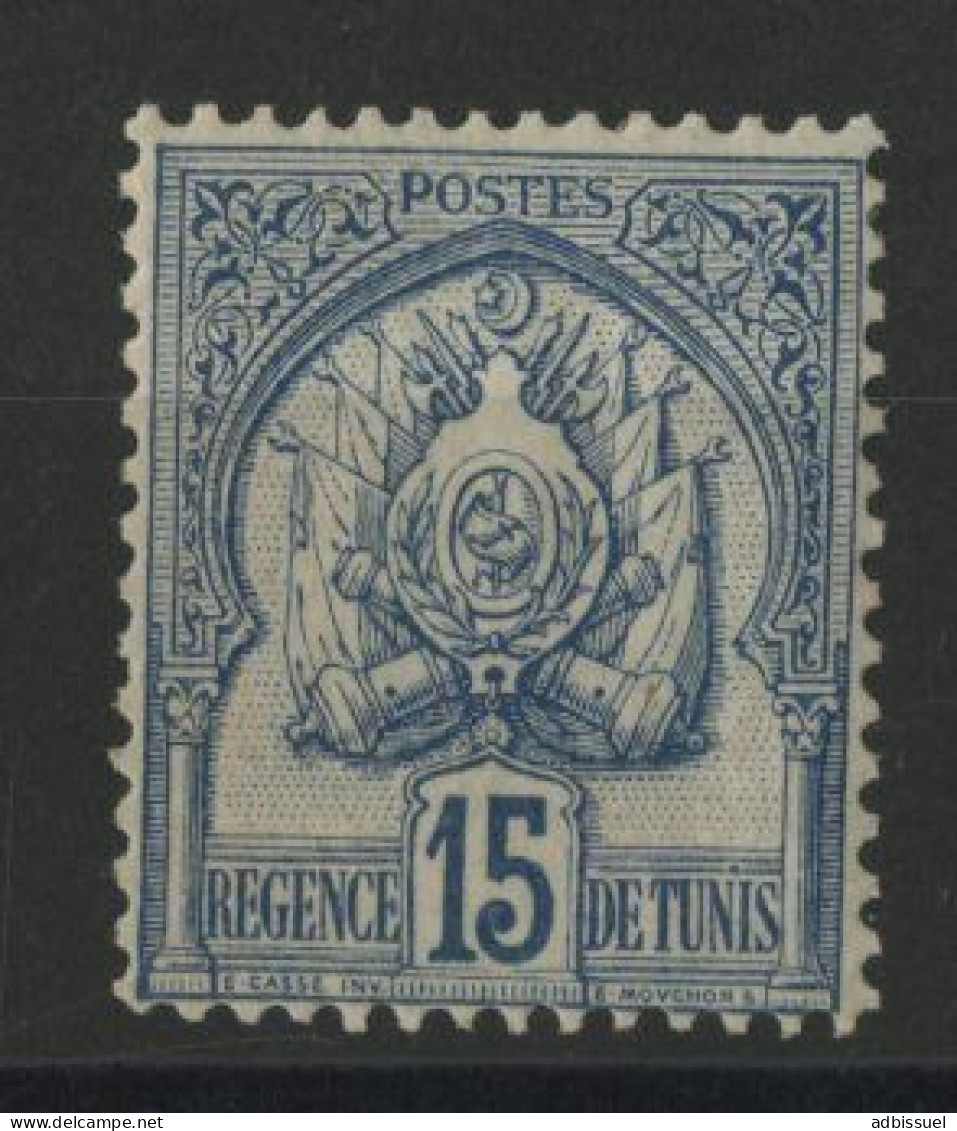 N° 14 Neufs * (MH) Cote 70 € 15 Ct Bleu Sur Papier Quadrillé TB - Unused Stamps