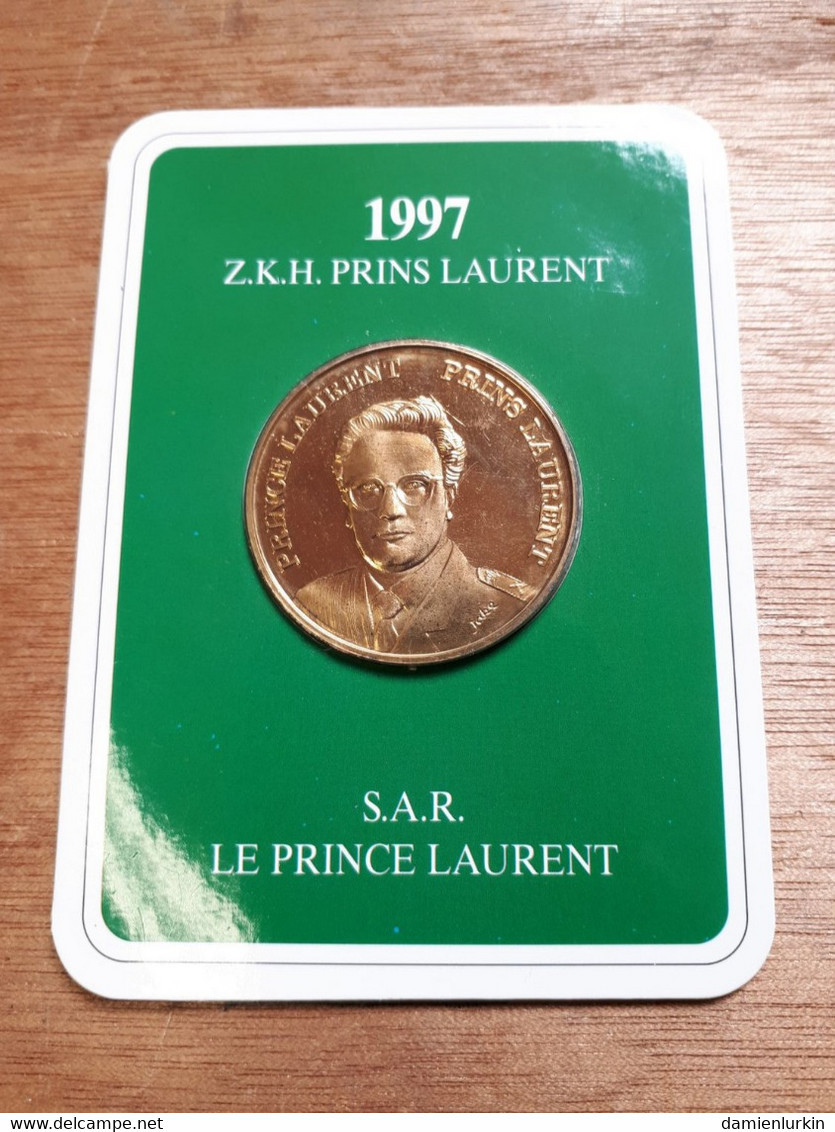 BELGIQUE MEDAILLE PRINCE LAURENT 1997 SOUS CARTE BLISTER - Royaux / De Noblesse