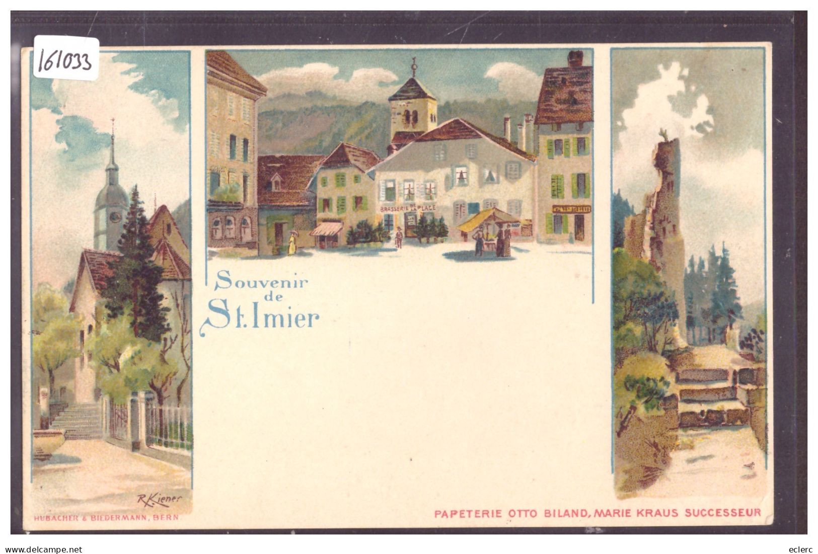 SOUVENIR DE ST IMIER - LITHO - TB - Saint-Imier 