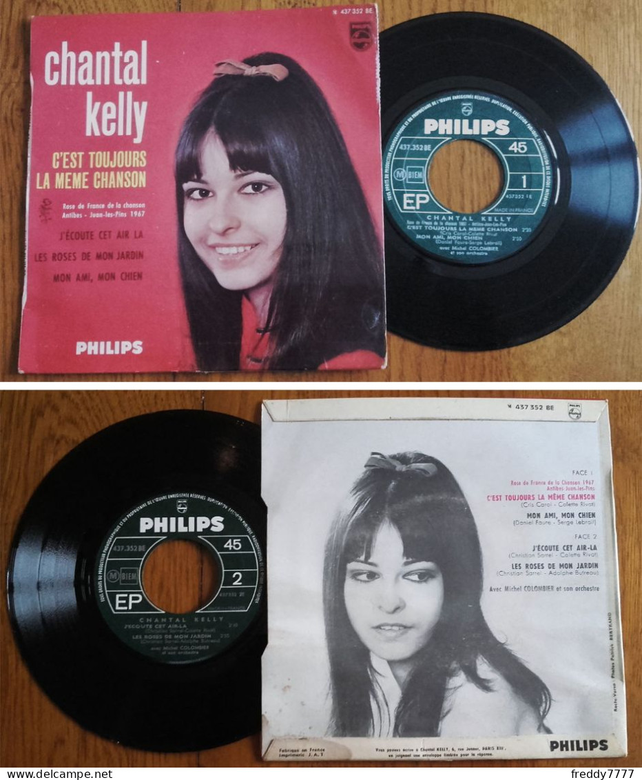 RARE French EP 45t RPM BIEM (7") CHANTAL KELLY «C'est Toujours La Même Chanson» +3 (1967) - Ediciones De Colección