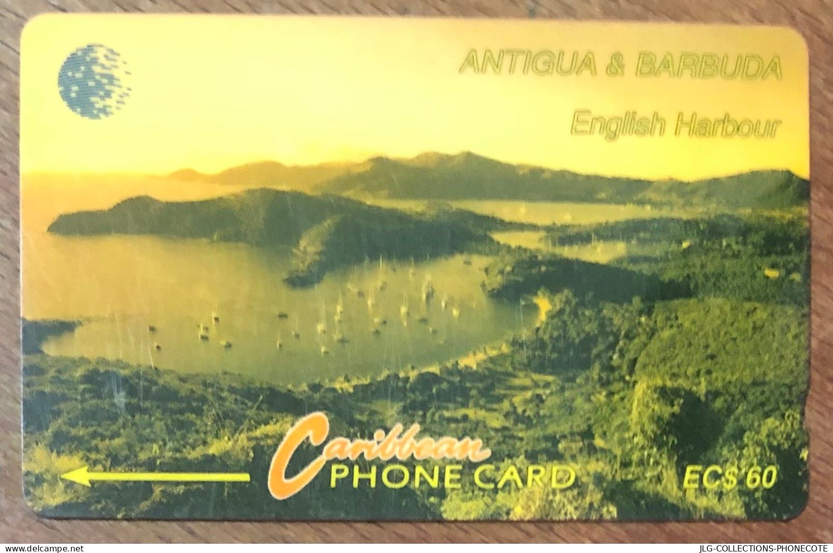 ANTIGUA & BARBUDA ENGLISH HARBOUR EC$ 60 CARIBBEAN CABLE & WIRELESS SCHEDA PREPAID TELECARTE TELEFONKARTE PHONECARD - Antigua Y Barbuda
