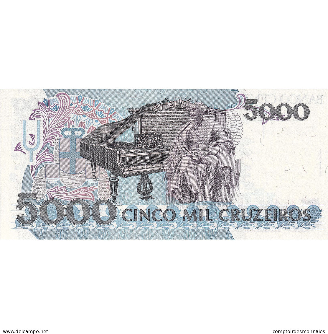 Billet, Brésil, 5000 Cruzeiros, 1993, Undated, KM:232c, NEUF - Brésil