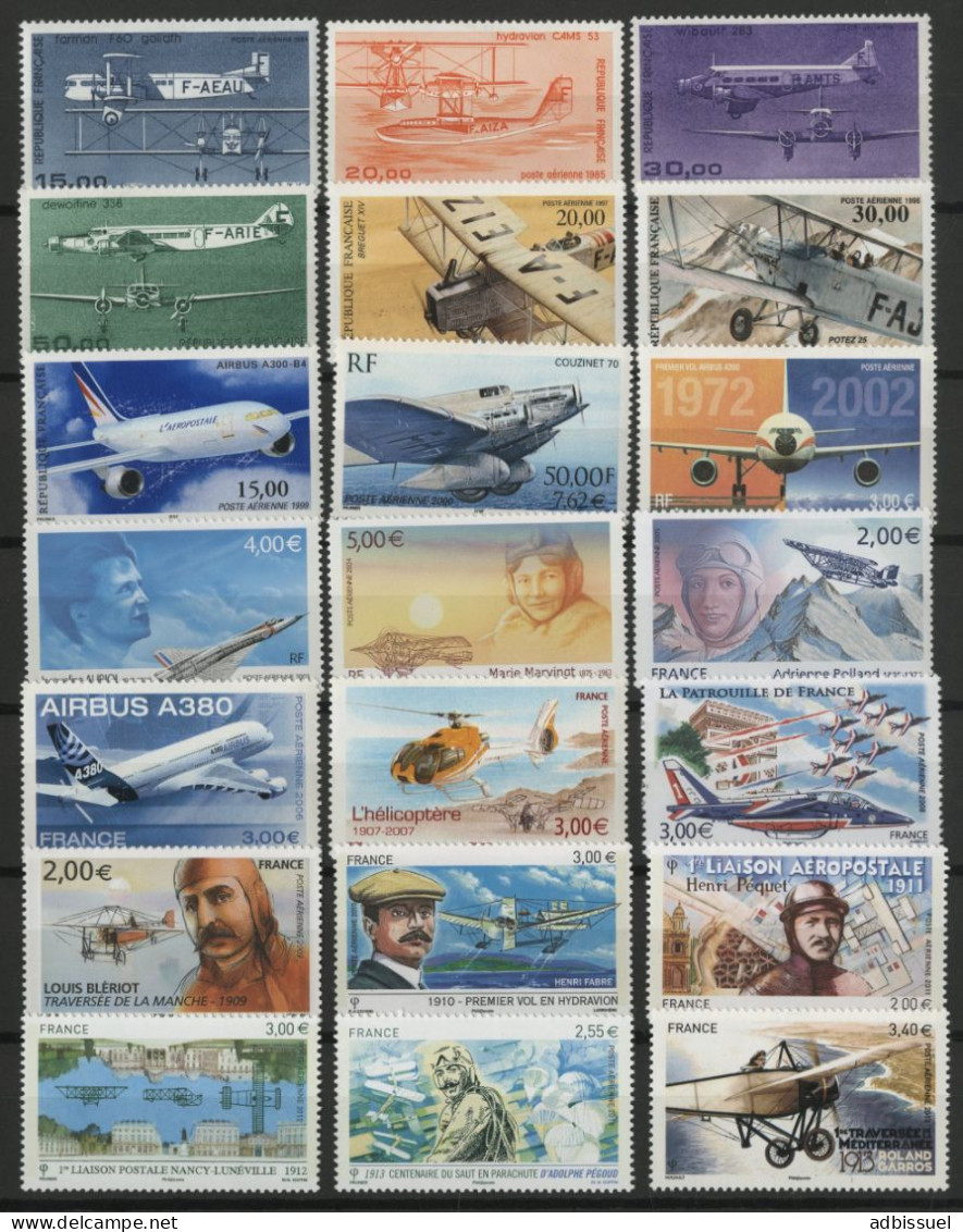 POSTE AERIENNE COMPLETE De 1984 à 2013 N° 57 à 77 Neufs ** (MNH) TB - 1960-.... Postfris