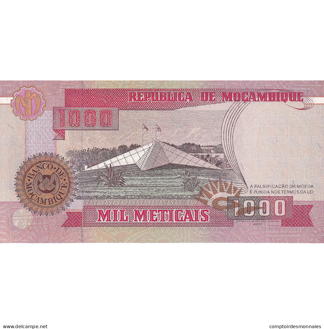 Billet, Mozambique, 1000 Meticais, 1991-1993, 1991-06-16, KM:135, NEUF - Mozambique