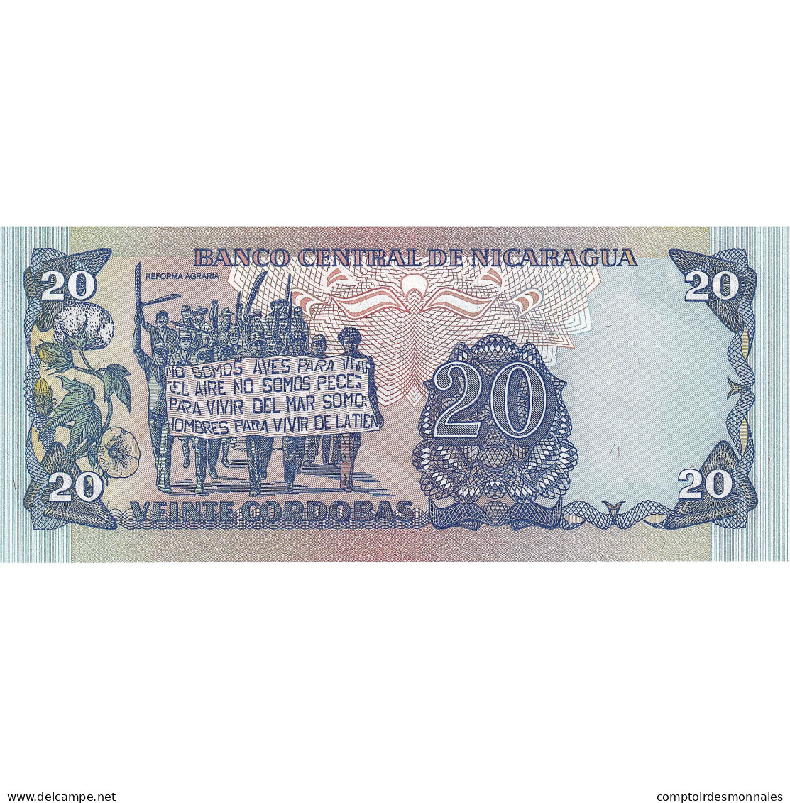 Billet, Nicaragua, 20 Cordobas, 1985, 1985, KM:152, NEUF - Nicaragua