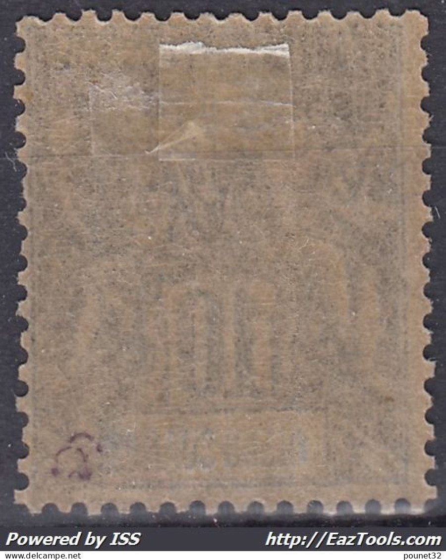 TIMBRE DIEGO SUAREZ TYPE GROUPE 10c NOIR N° 42 NEUF * GOMME PETITE CHARNIERE - Unused Stamps