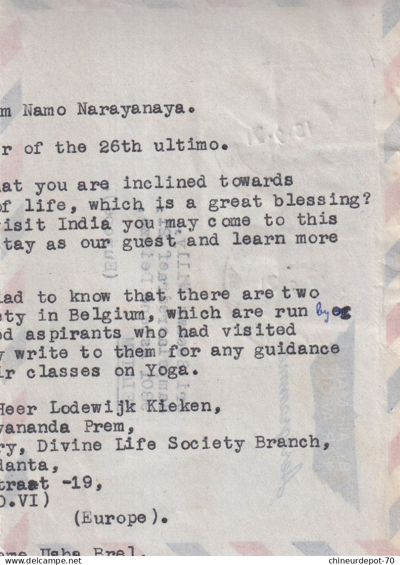 Facade PAR AVION Aérogramme INDE Calcutta Indie India - Briefe