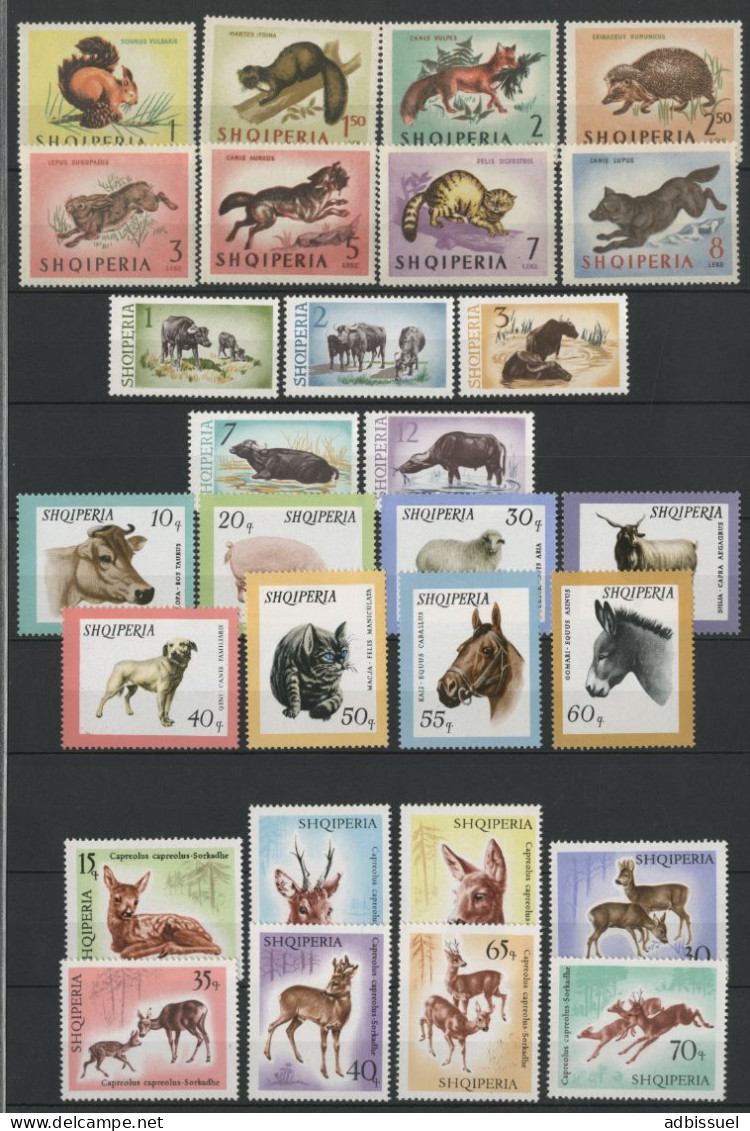 ALBANIE SHQIPERIA 4 Séries Complètes Entre N° 677 Et 1000 (voir Description) Neufs ** (MNH) Animaux Animals - Albania