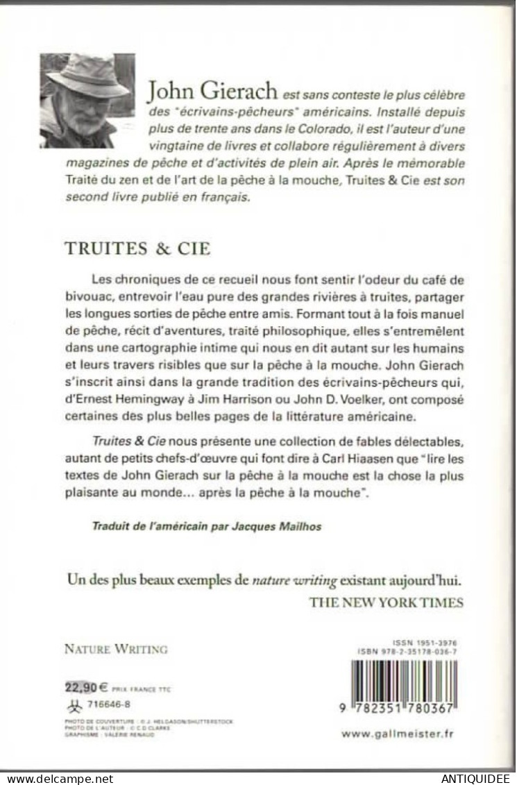 John GIERACH - TRUITES & Cie - Edt. Gallmeister - 2010 - - Caccia/Pesca