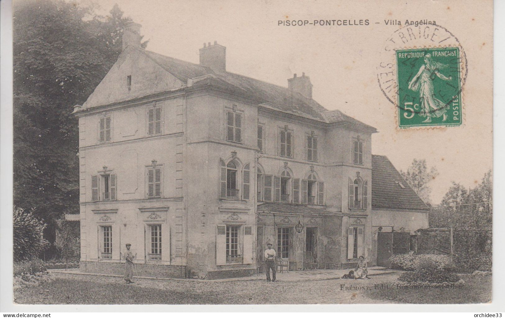 CPA Piscop-Poncelles - Villa Angélina (avec Petite Animation) - Pontcelles