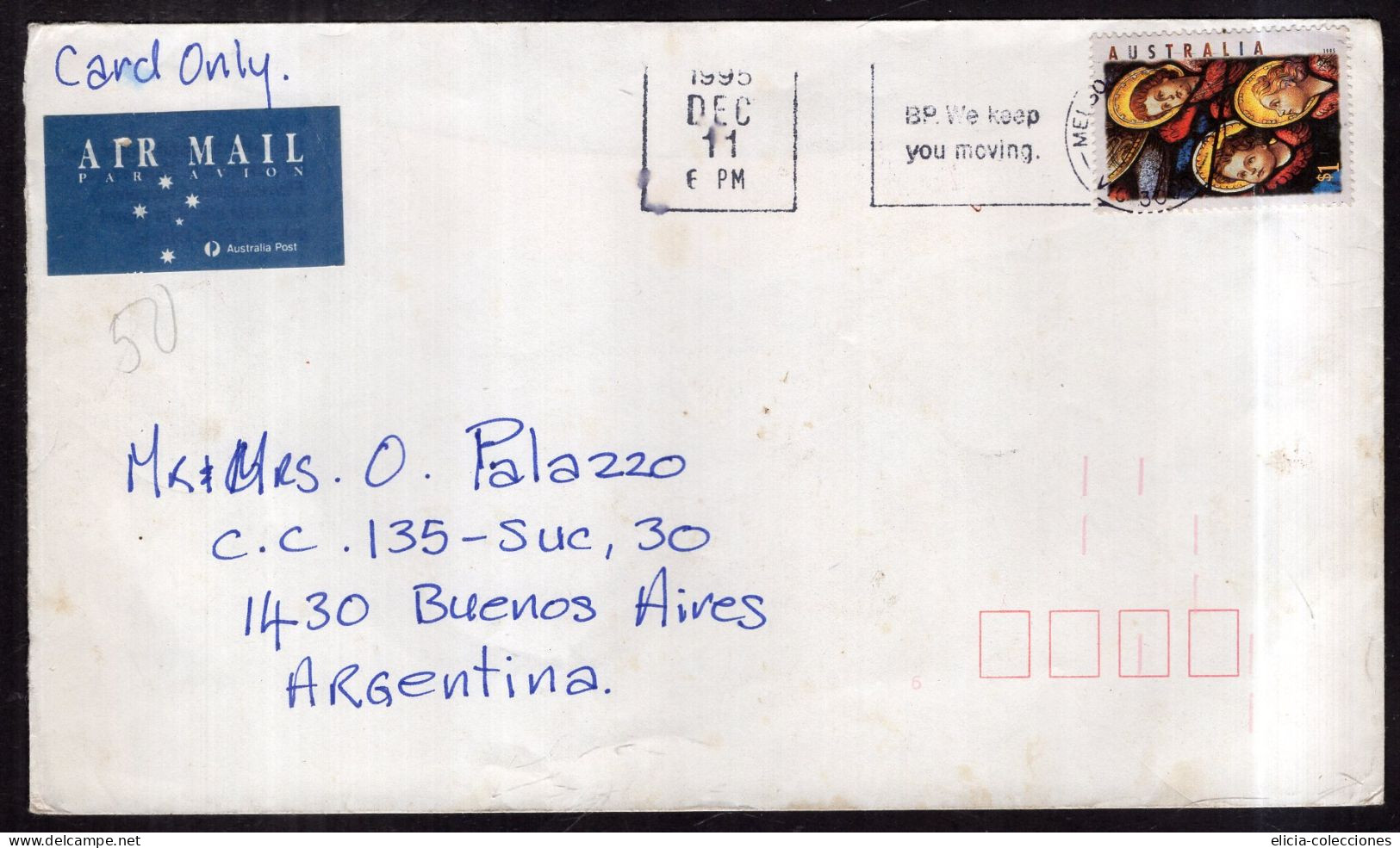 Australia - 1995 - Letter - Sent From Victoria To Argentina - Caja 1 - Briefe U. Dokumente