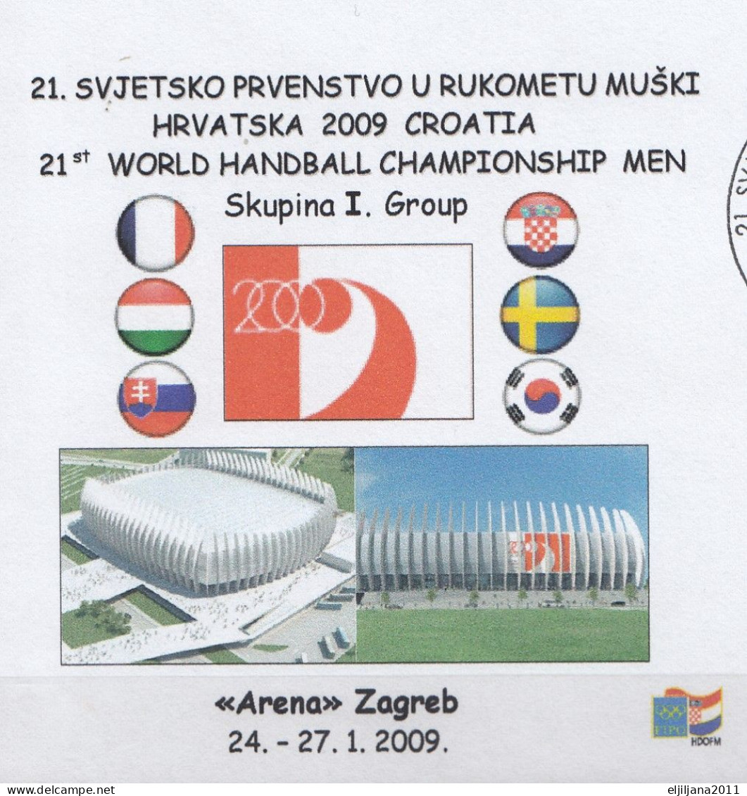 ⁕ Croatia 2009 ⁕ World Handball Championship Men & Finale Francuska - Hrvatska ⁕ 2v Commemorative Cover - Balonmano