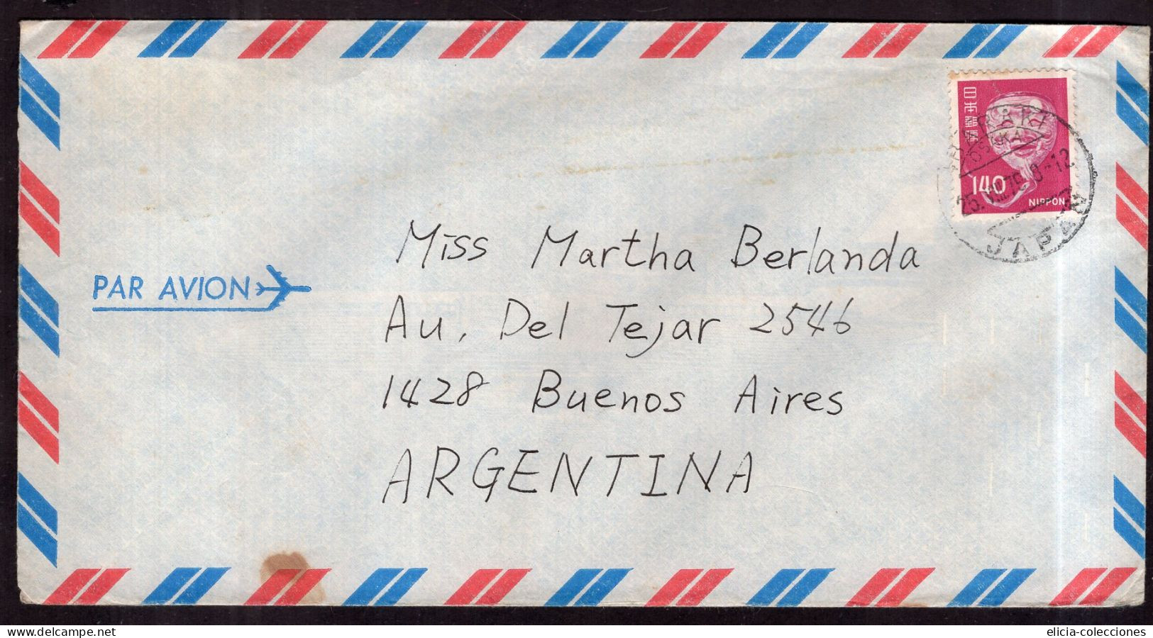 Japan - 1979 - Letter - Air Mail - Sent From Osaka To Argentina - Caja 1 - Lettres & Documents
