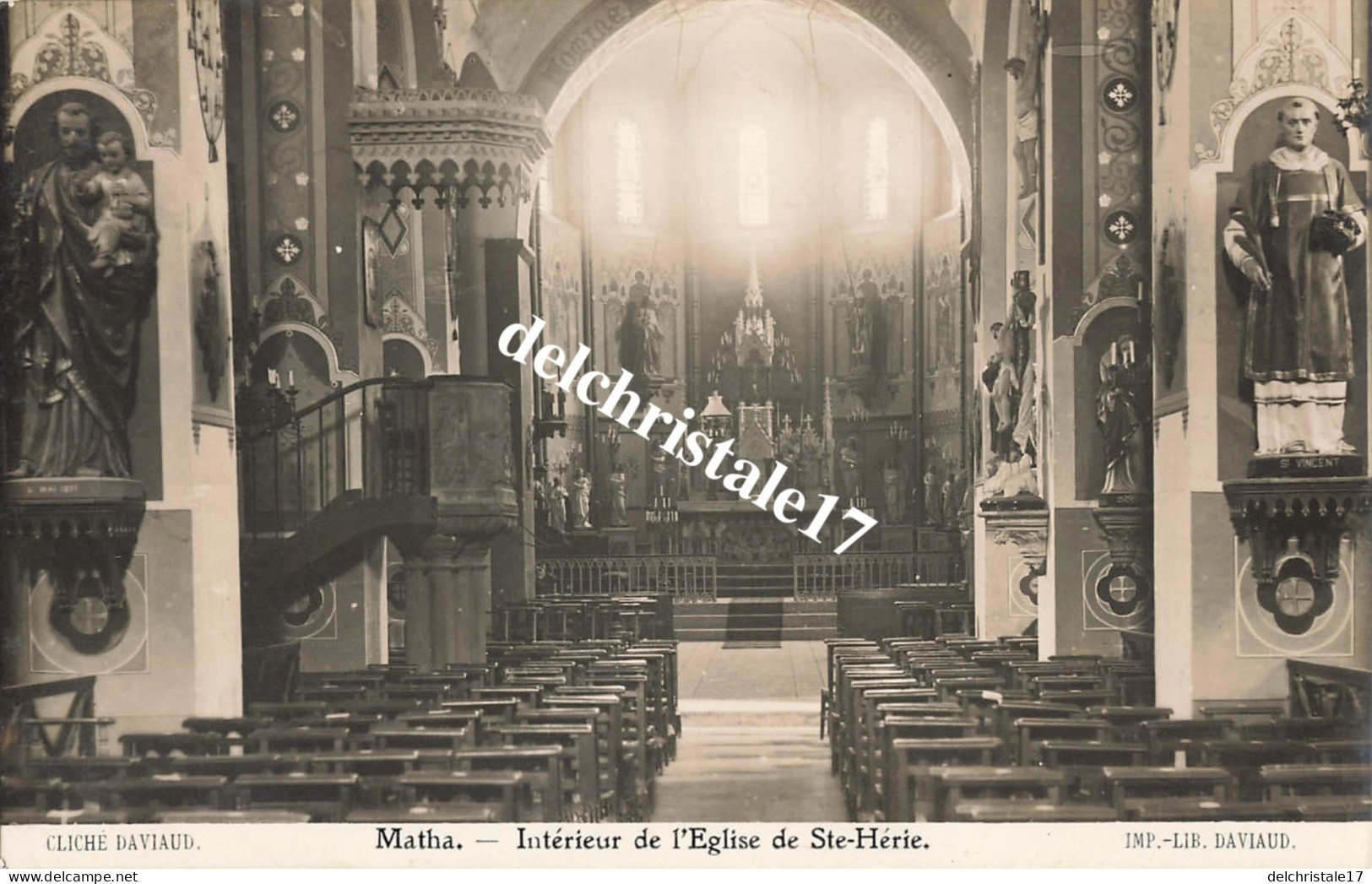 CPA 17 0253 MATHA - INTERIEUR DE L'ÉGLISE DE STE HÉRIE - Matha