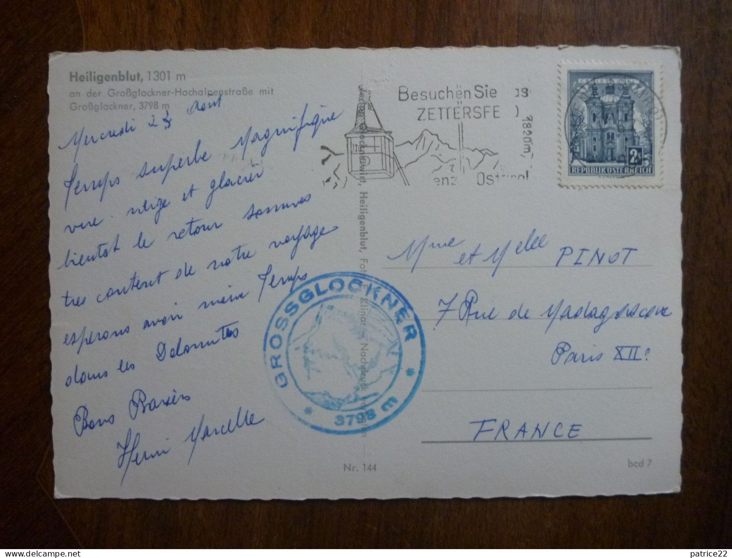 CPSM Timbre Stamp   écrite - HEILIGENBLUT AN DER GROSSGLOCKNER HOCHALPENSTRASSE - Heiligenblut